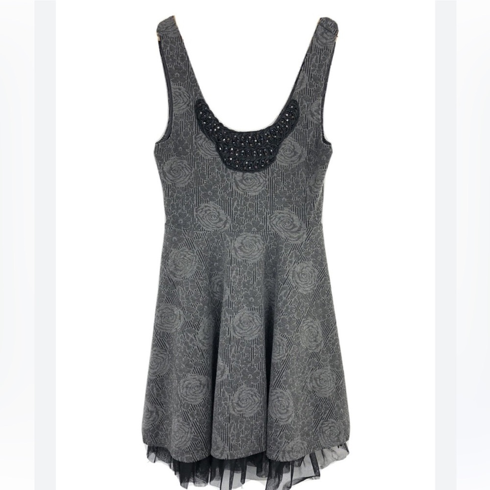 Free People small gray rock Princess Rose Tulle dress